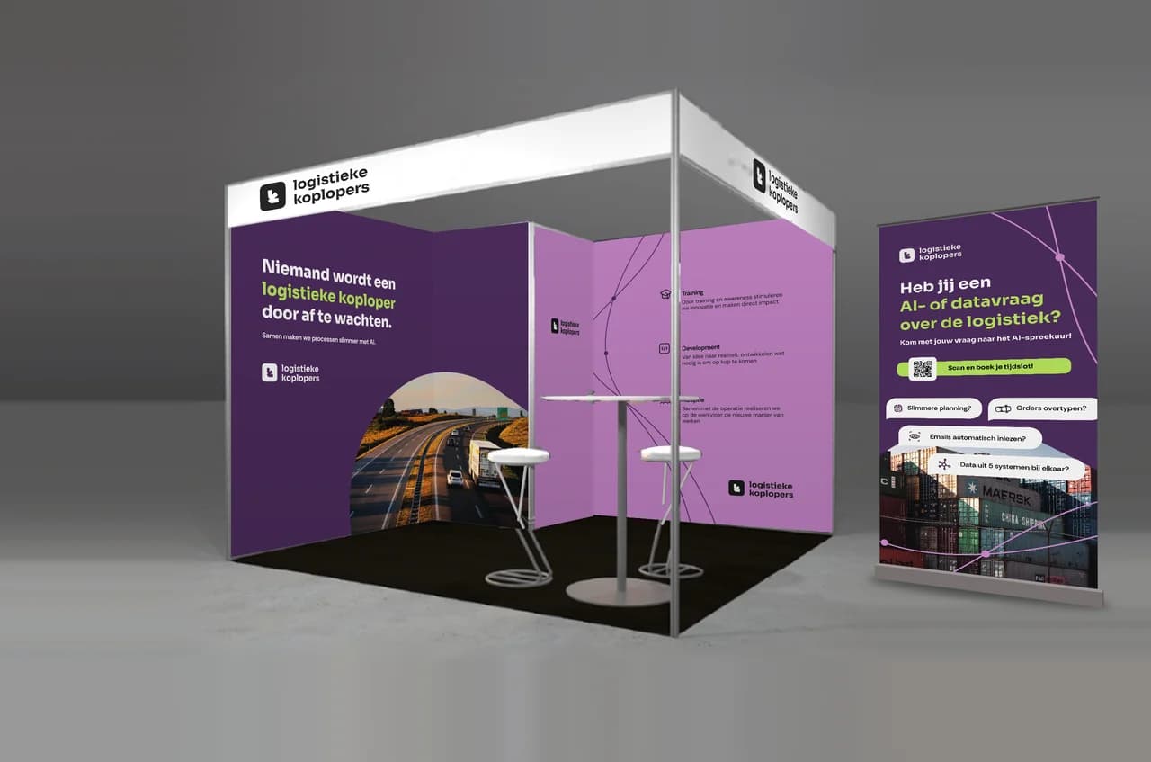 Zo ziet onze stand op de ICT & Logistiek beurs eruit