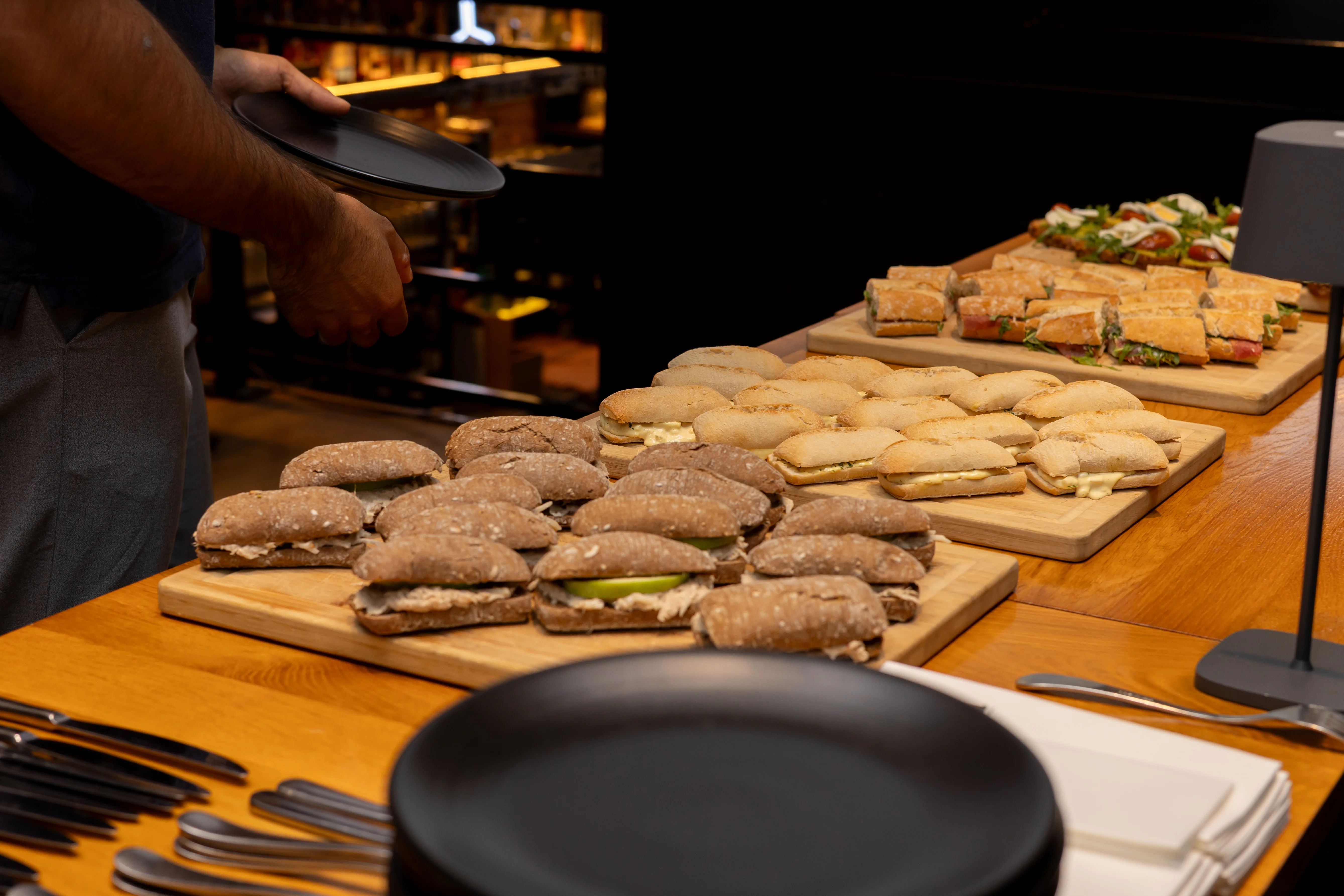 Broodjes bij de lunch